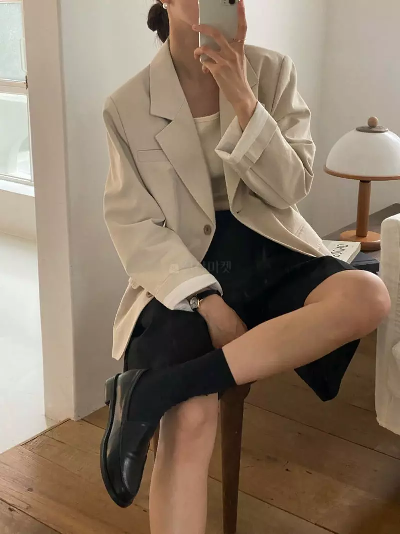 Jinsim - Korean Women Fashion - #momslook - Bridge Twill Jacket - 3