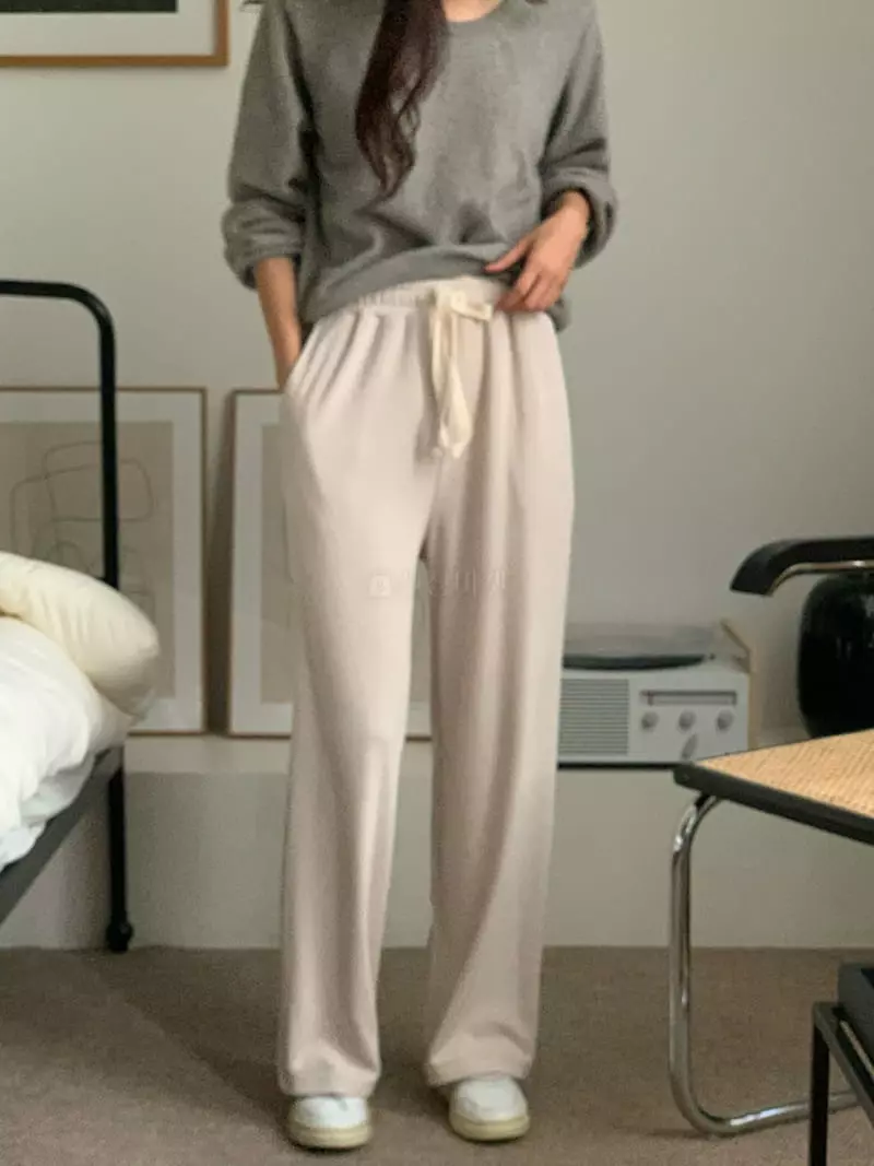 Jinsim - Korean Women Fashion - #momslook - Relaxed Pants - 11