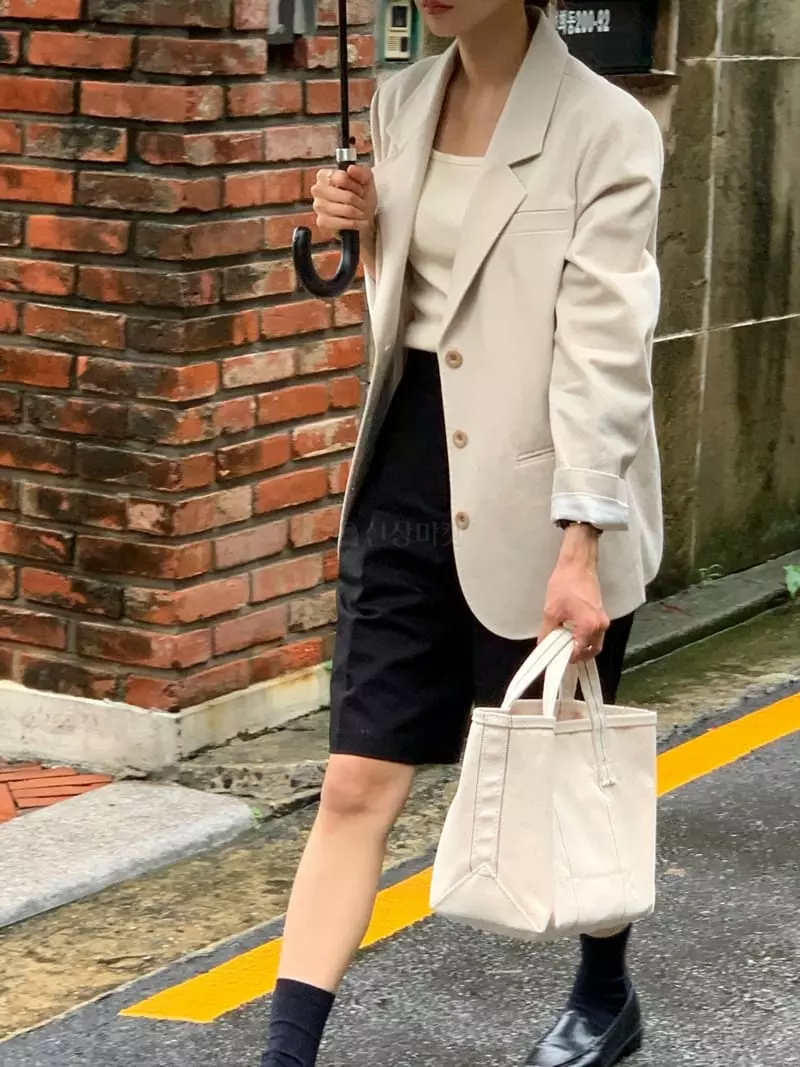 Jinsim - Korean Women Fashion - #restrostyle - Bridge Twill Jacket - 10