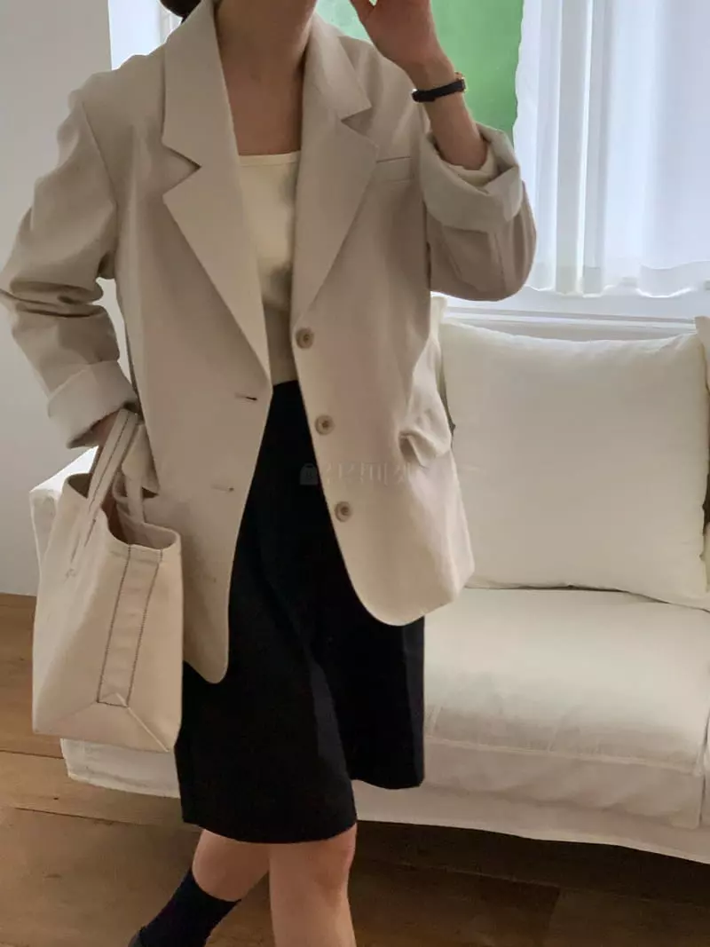 Jinsim - Korean Women Fashion - #vintageinspired - Bridge Twill Jacket - 7