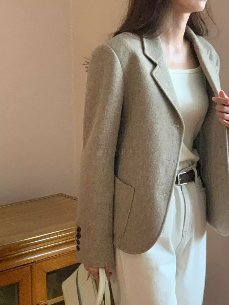 Jinsim - Korean Women Fashion - #womensfashion - Almond Jacket
