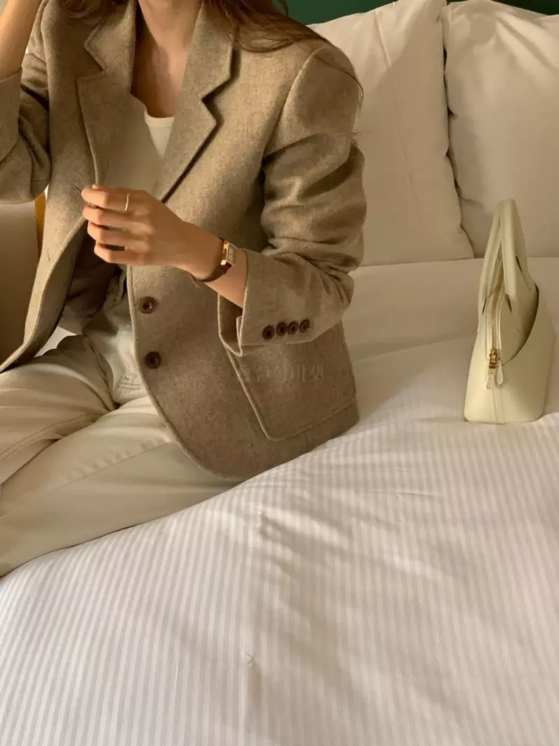 Jinsim - Korean Women Fashion - #womensfashion - Almond Jacket - 5