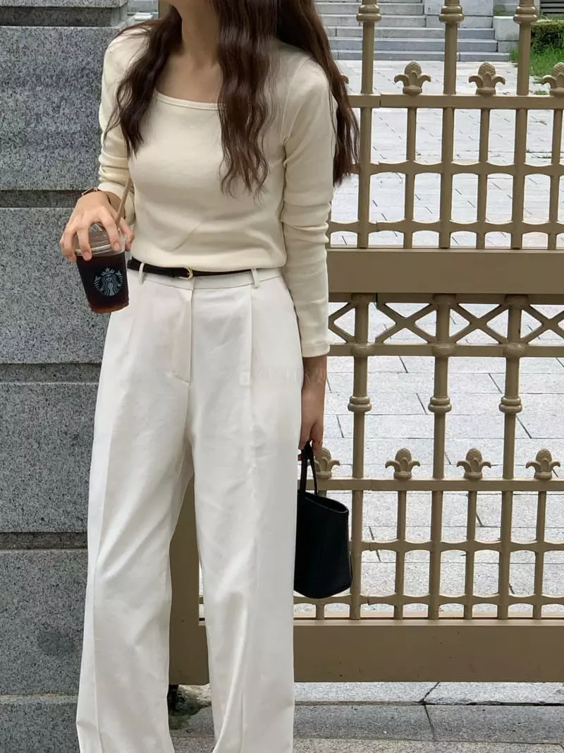 Jinsim - Korean Women Fashion - #womensfashion - Square Tee - 3