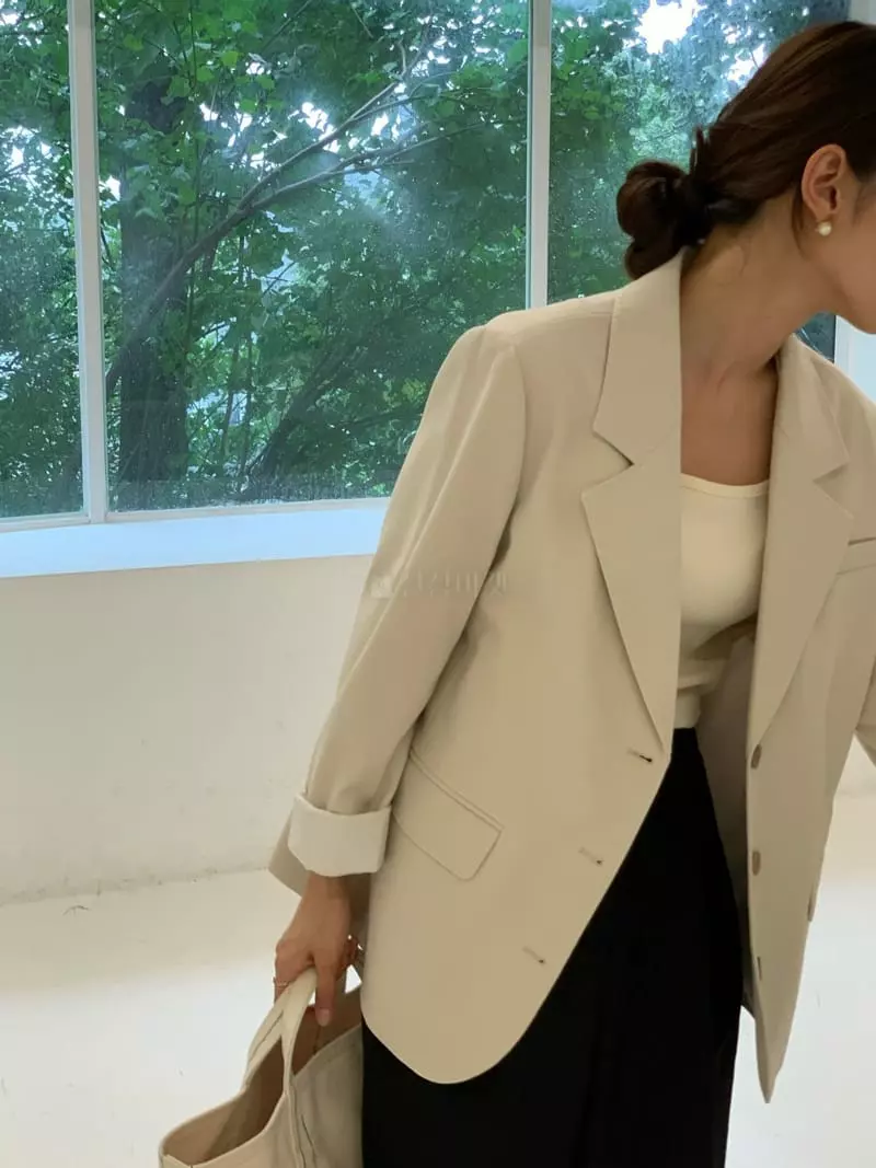 Jinsim - Korean Women Fashion - #womensfashion - Bridge Twill Jacket - 2