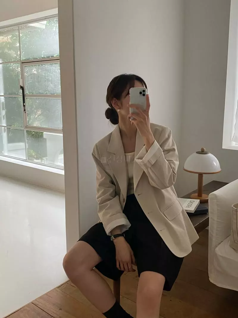 Jinsim - Korean Women Fashion - #womensfashion - Bridge Twill Jacket - 6