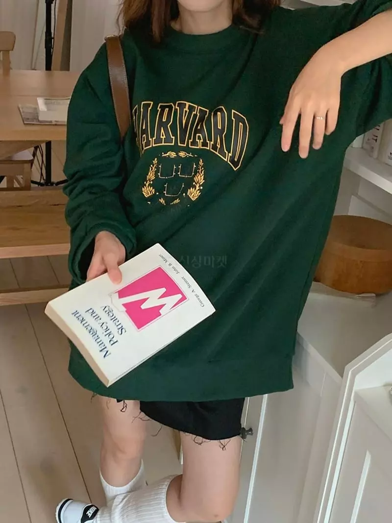 Jkichi - Korean Women Fashion - #momslook - Havard Sweatshirt - 11