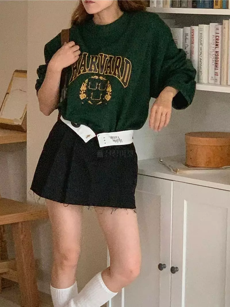 Jkichi - Korean Women Fashion - #momslook - Havard Sweatshirt - 12
