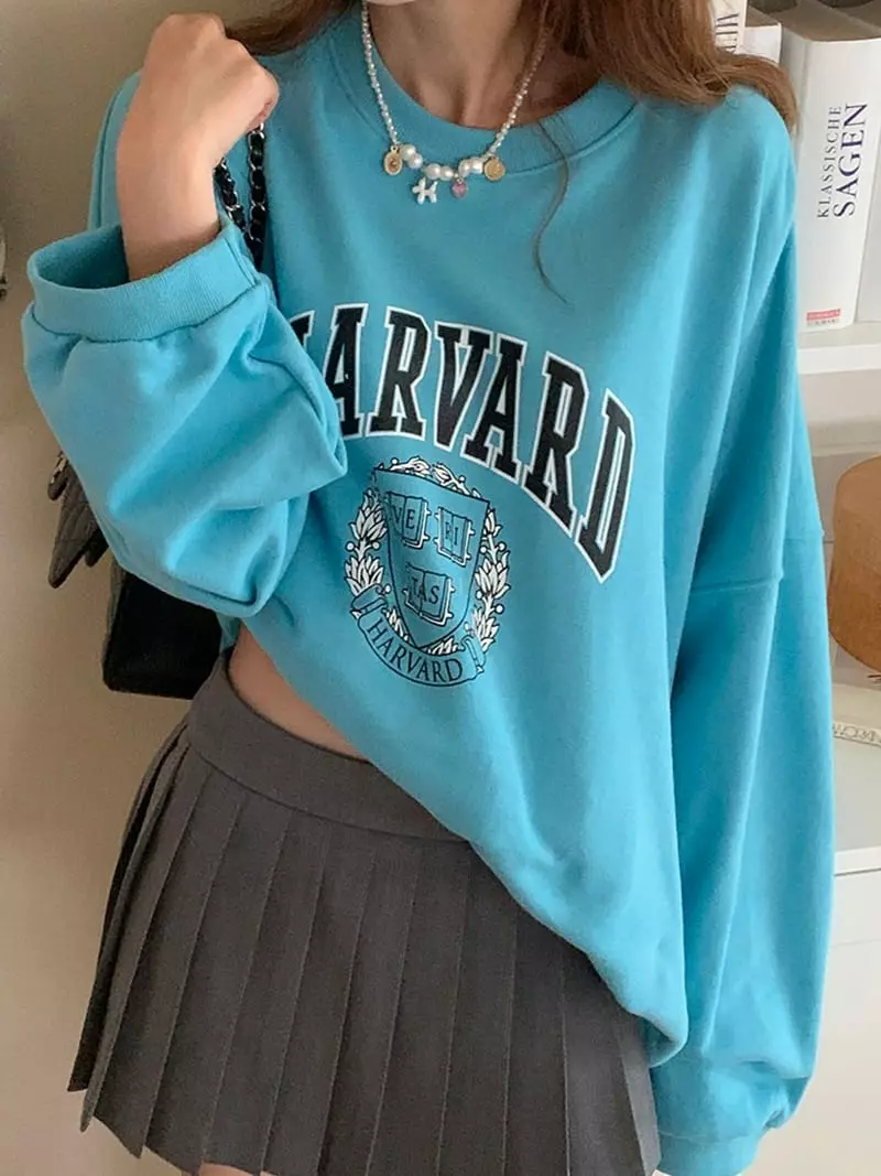 Jkichi - Korean Women Fashion - #momslook - Havard Sweatshirt - 7