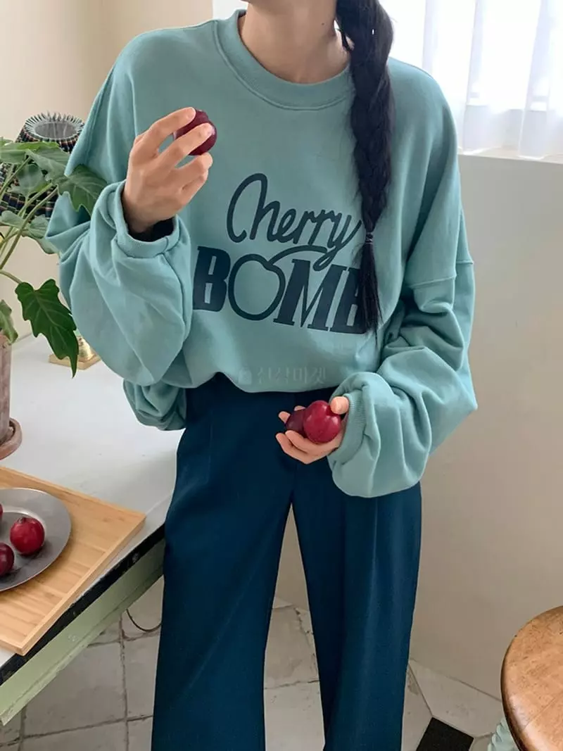 Jkichi - Korean Women Fashion - #womensfashion - Cherry Bam Sweatshirt - 4