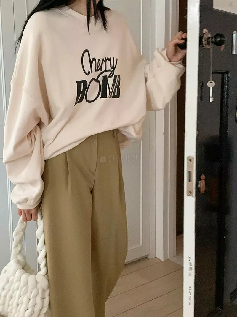 Jkichi - Korean Women Fashion - #momslook - Cherry Bam Sweatshirt - 6