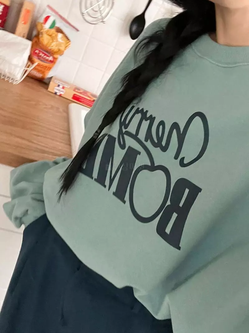 Jkichi - Korean Women Fashion - #momslook - Cherry Bam Sweatshirt - 8