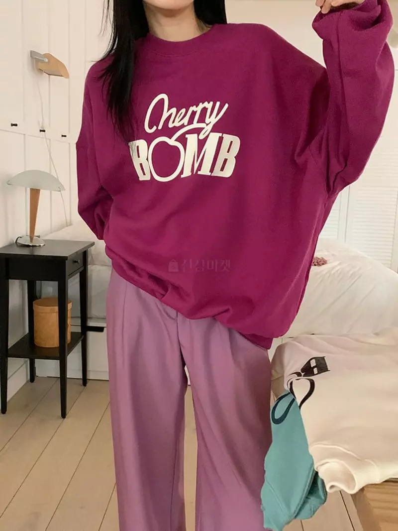 Jkichi - Korean Women Fashion - #momslook - Cherry Bam Sweatshirt - 9
