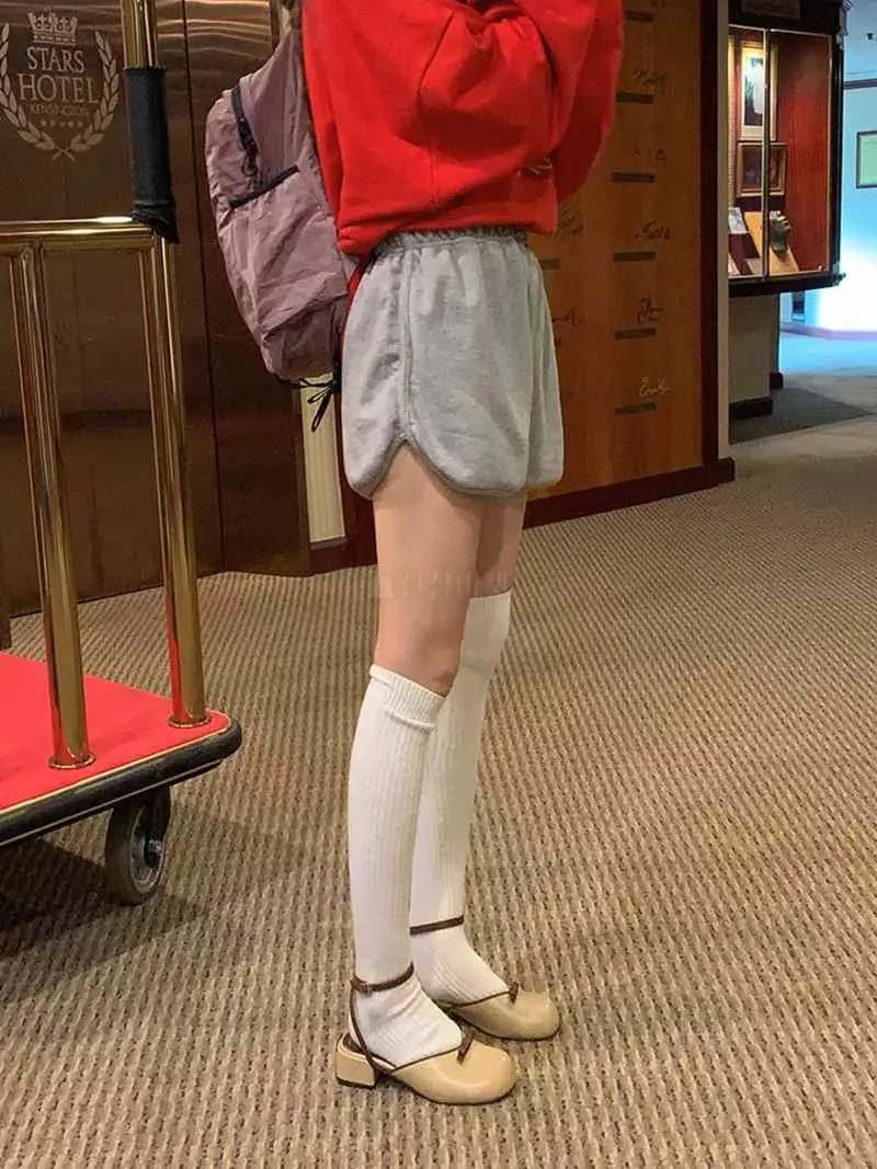 Jkichi - Korean Women Fashion - #momslook - Terry Piping Pants - 9