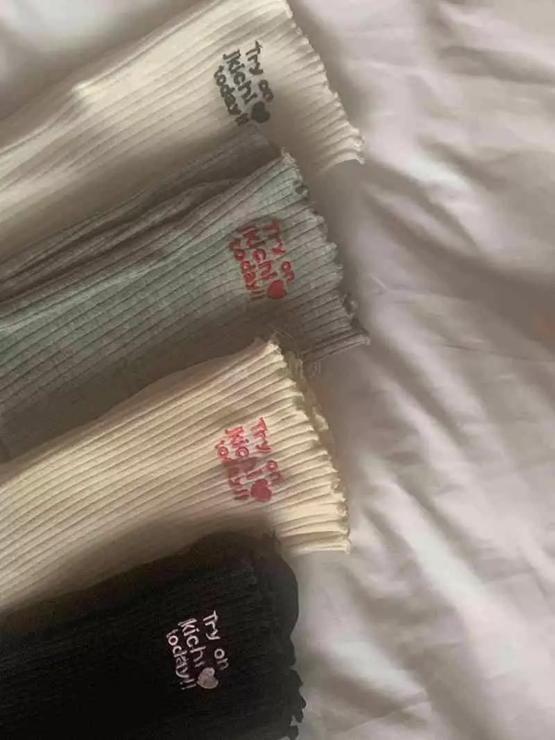 Jkichi - Korean Women Fashion - #momslook - Embroidery Socks