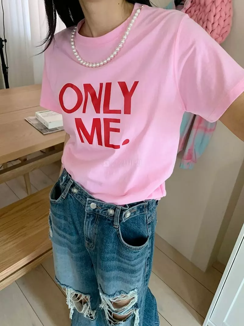 Jkichi - Korean Women Fashion - #momslook - Only Me Tee - 2