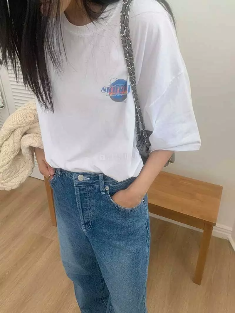 Jkichi - Korean Women Fashion - #momslook - Space Tee - 11
