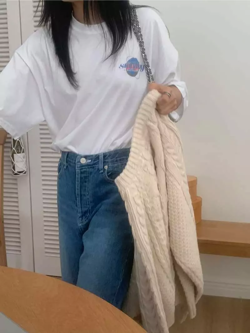 Jkichi - Korean Women Fashion - #momslook - Space Tee - 9