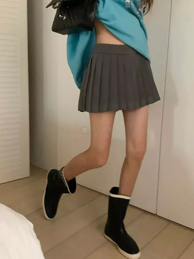 Jkichi - Korean Women Fashion - #momslook - Pants Wrinkle Skirt - 9