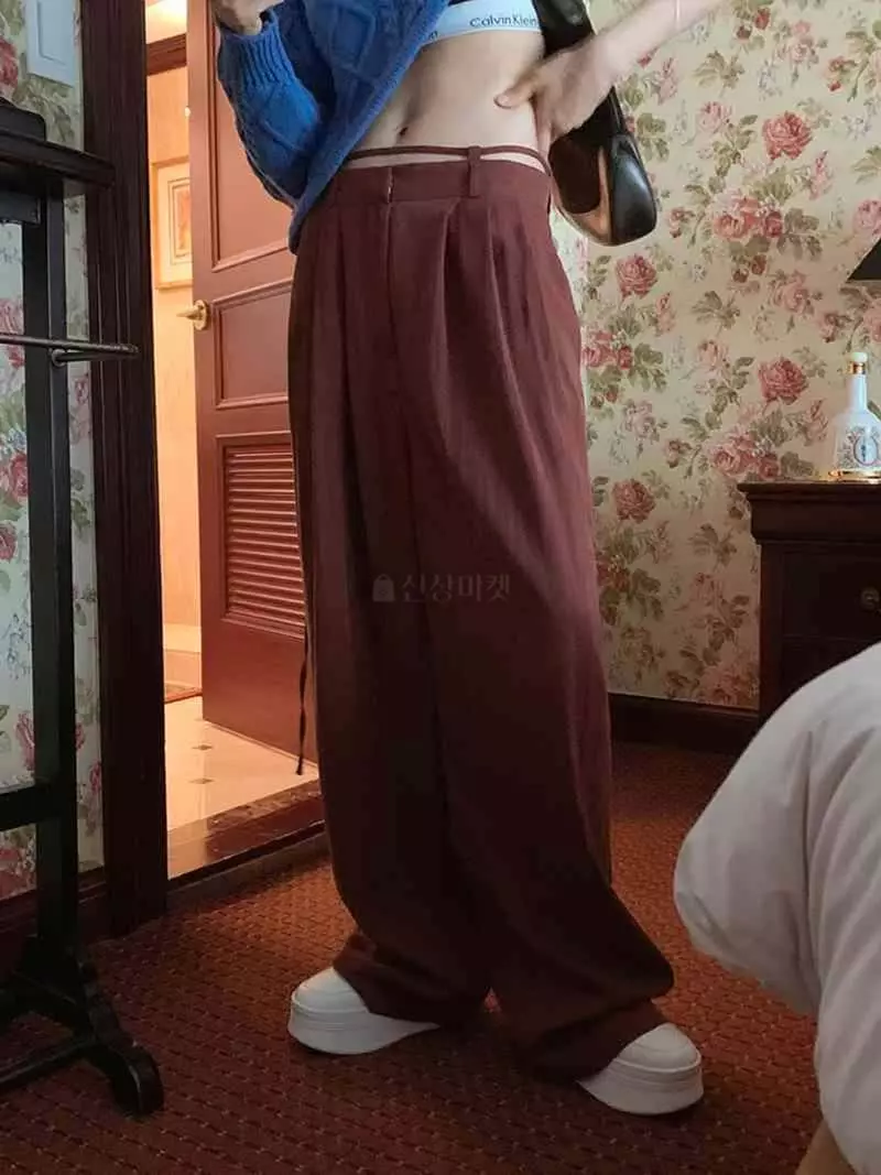Jkichi - Korean Women Fashion - #momslook - Belt Pants - 5