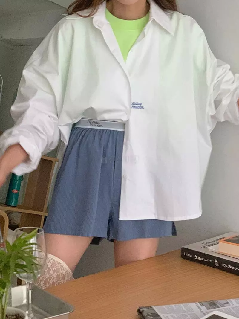 Jkichi - Korean Women Fashion - #momslook - Lettering Shirt - 7