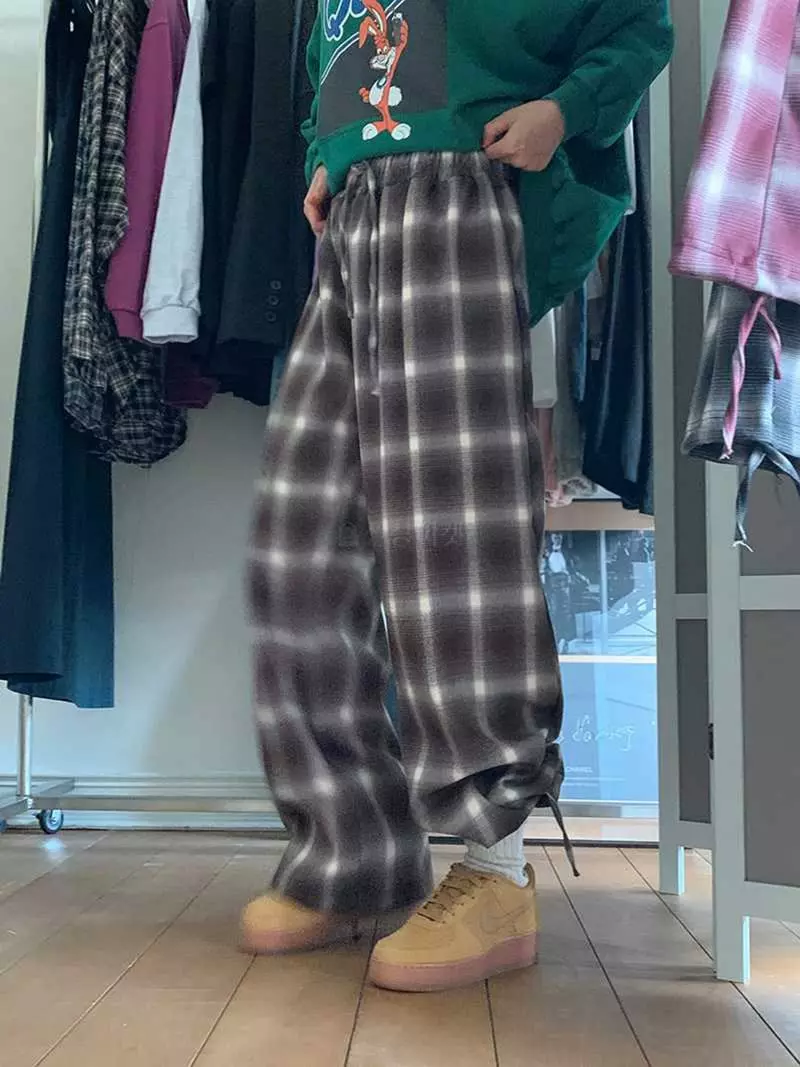 Jkichi - Korean Women Fashion - #womensfashion - Daily Check Pants - 4
