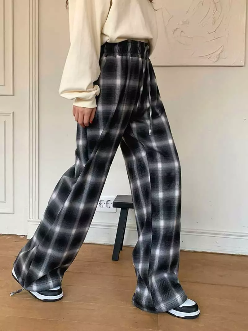Jkichi - Korean Women Fashion - #momslook - Daily Check Pants - 6