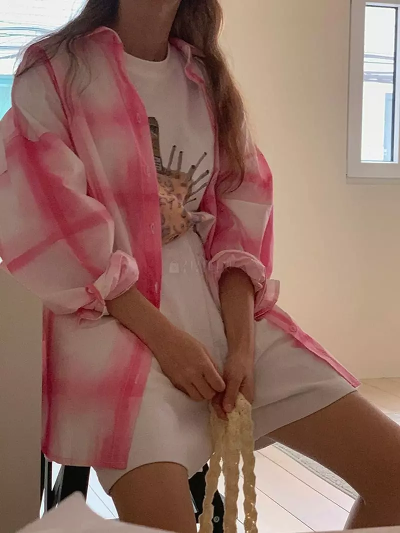 Jkichi - Korean Women Fashion - #restrostyle - Square Shirt