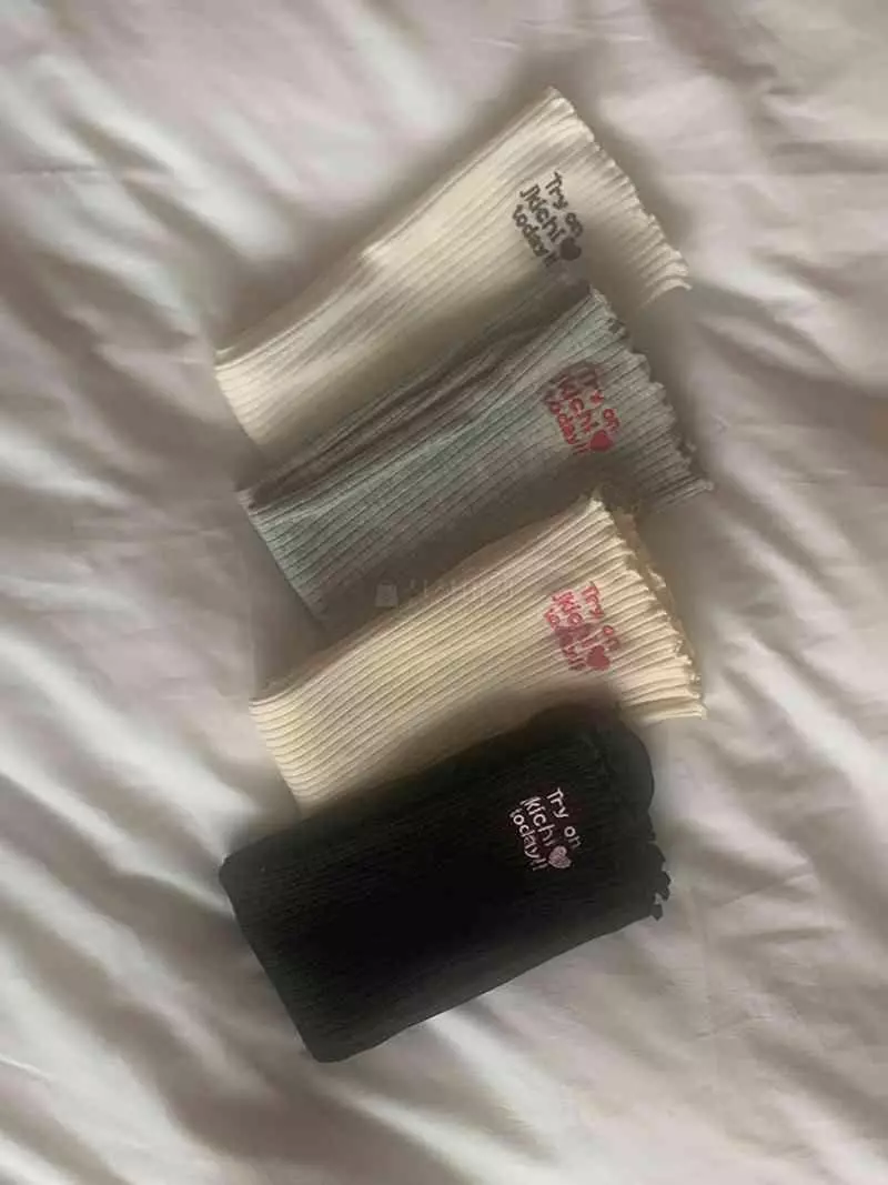 Jkichi - Korean Women Fashion - #vintageinspired - Embroidery Socks - 9