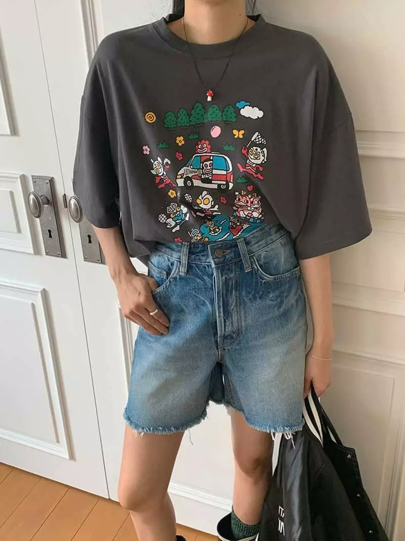 Jkichi - Korean Women Fashion - #vintagekidsstyle - Oltra Tee - 8
