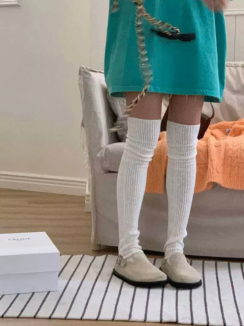 Jkichi - Korean Women Fashion - #vintagekidsstyle - Big Gol Knee Socks - 6