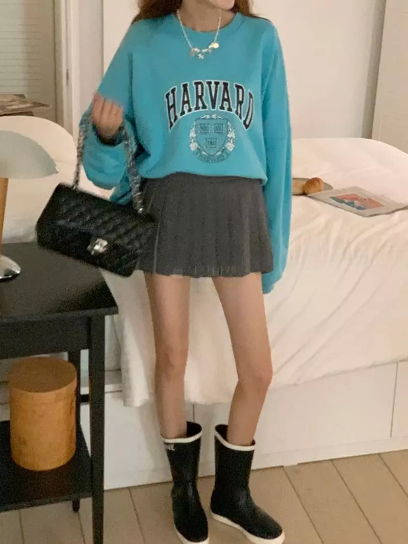 Jkichi - Korean Women Fashion - #womensfashion - Havard Sweatshirt - 8