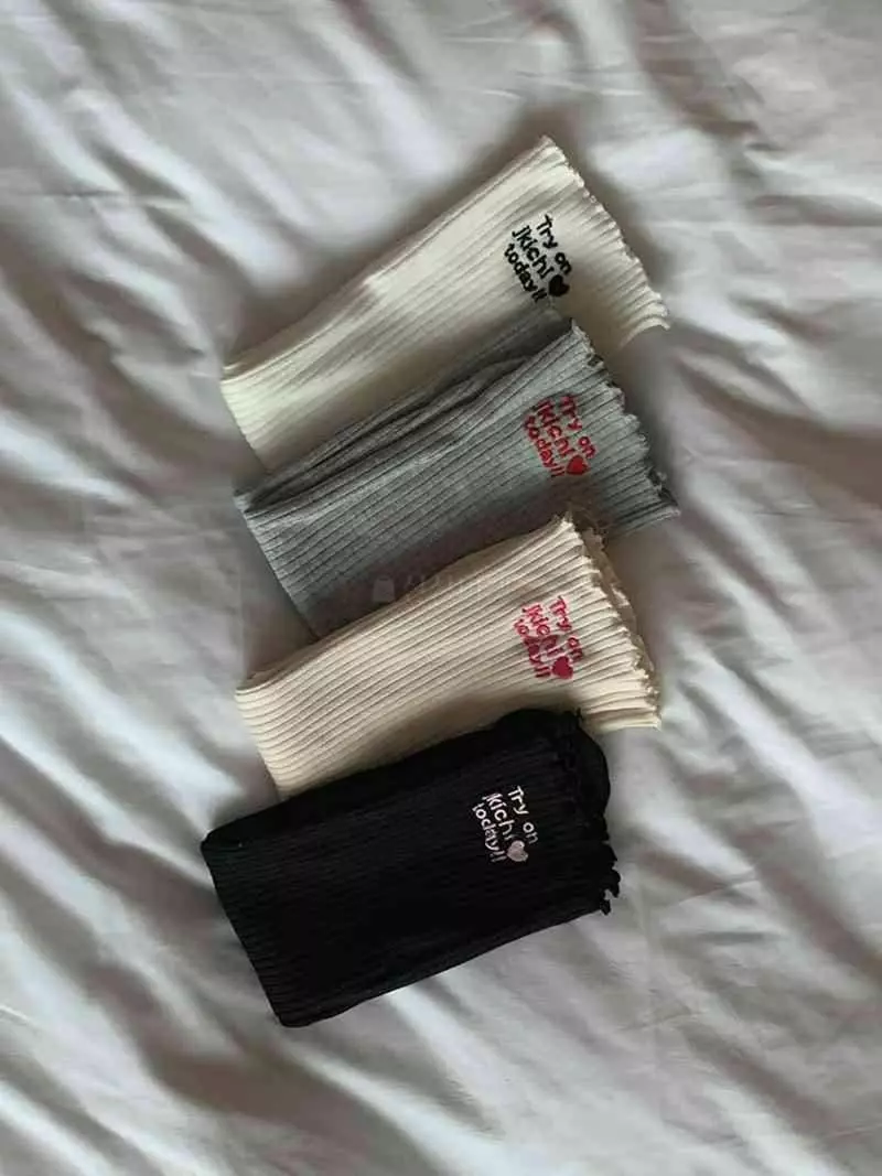 Jkichi - Korean Women Fashion - #womensfashion - Embroidery Socks - 8