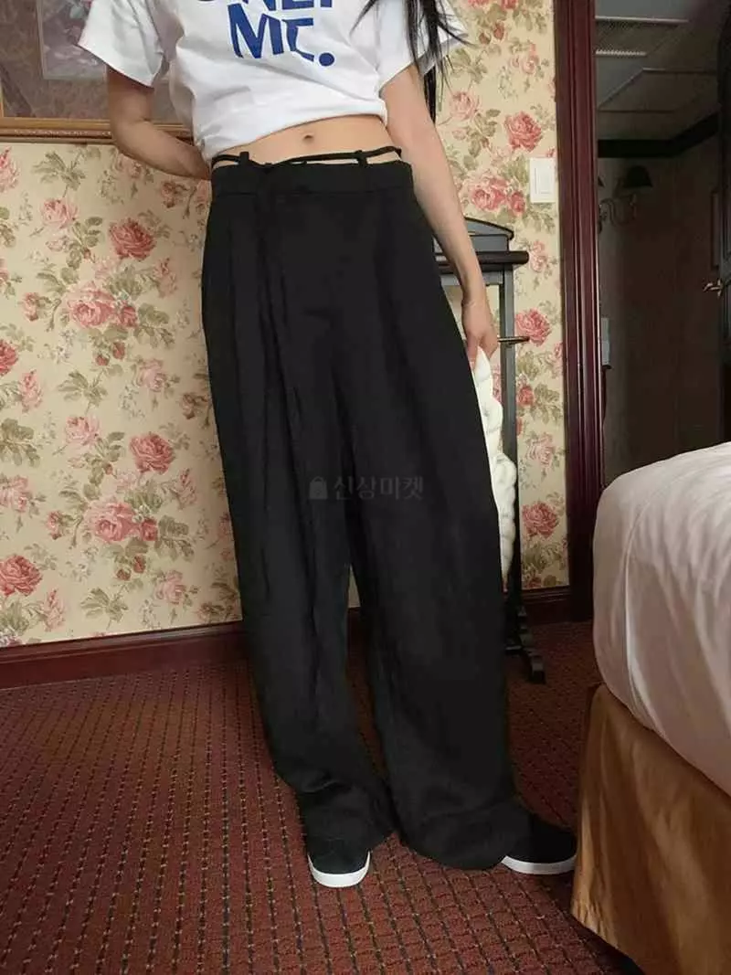 Jkichi - Korean Women Fashion - #womensfashion - Belt Pants - 8