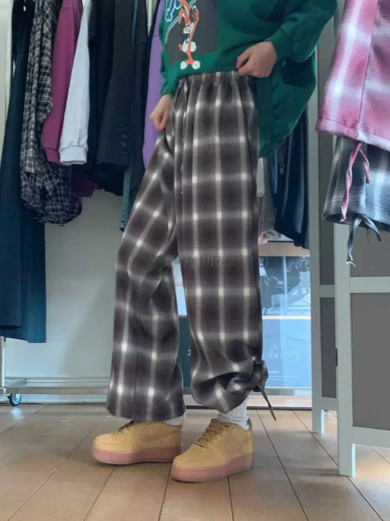 Jkichi - Korean Women Fashion - #womensfashion - Daily Check Pants - 3