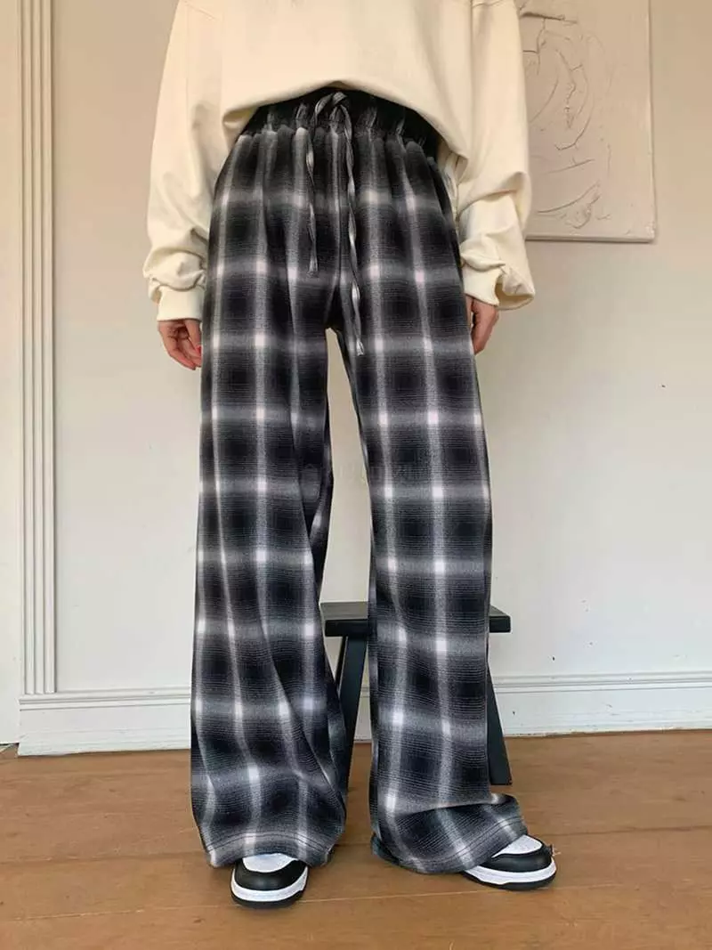 Jkichi - Korean Women Fashion - #womensfashion - Daily Check Pants - 5