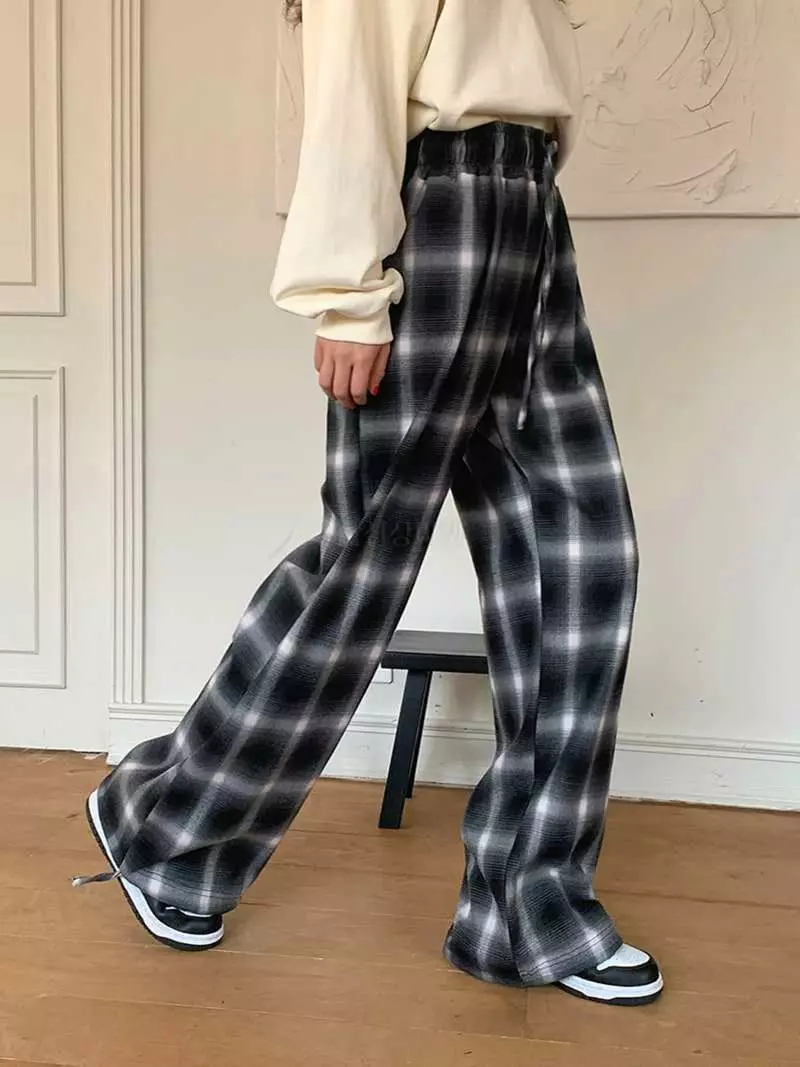 Jkichi - Korean Women Fashion - #womensfashion - Daily Check Pants - 7