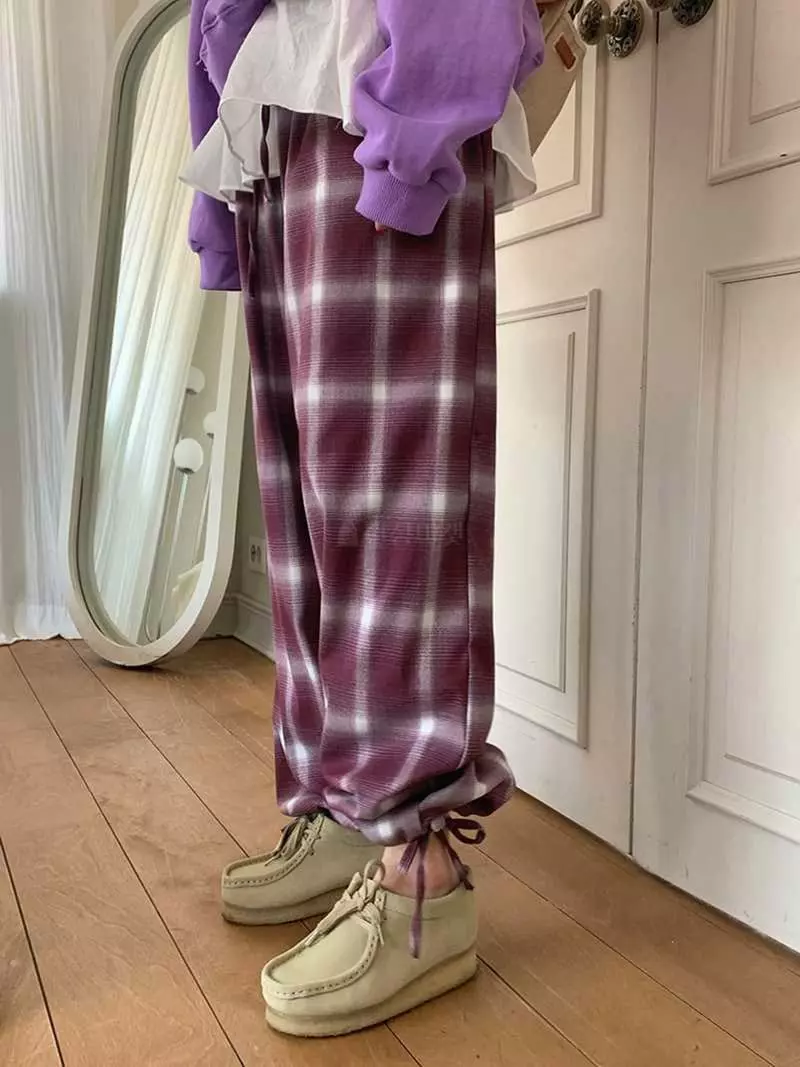 Jkichi - Korean Women Fashion - #womensfashion - Daily Check Pants - 9