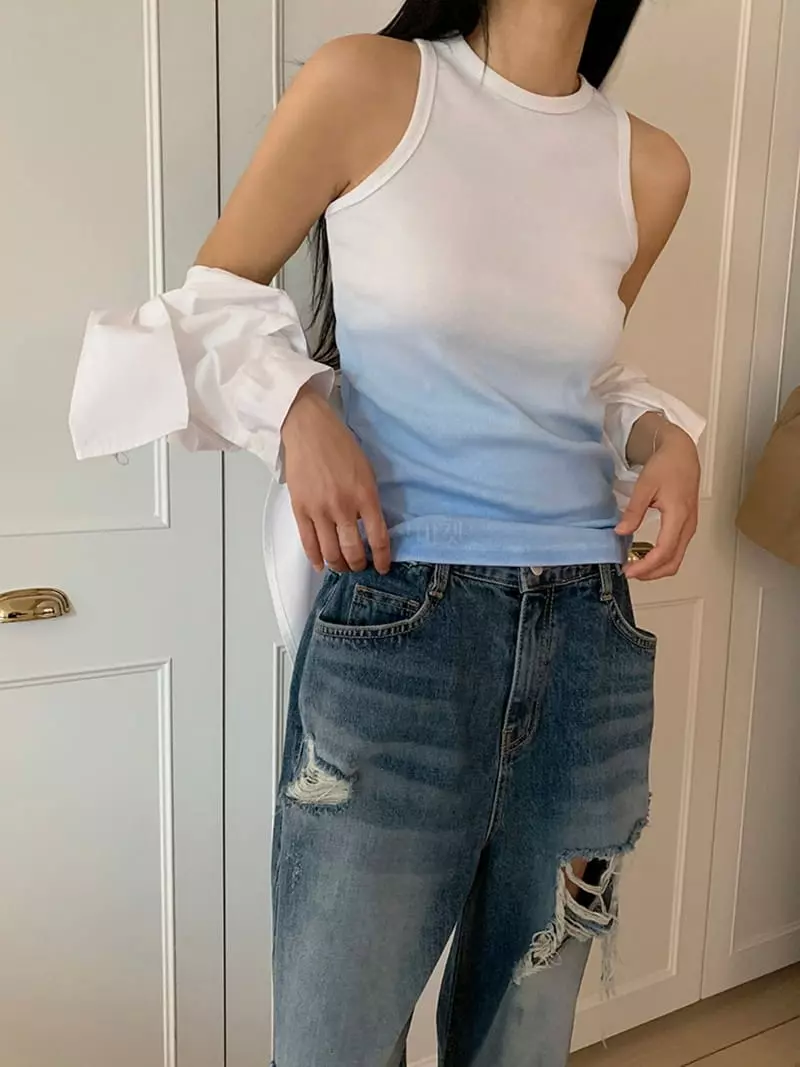 Jkichi - Korean Women Fashion - #womensfashion - Gradation Sleeveless - 6