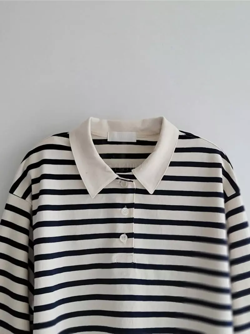 Jshop - Korean Women Fashion - #momslook - Tech Collar Tee - 11