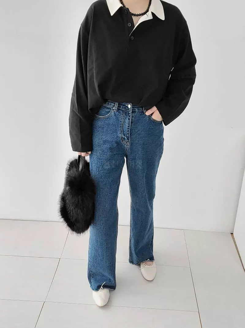 Jshop - Korean Women Fashion - #momslook - Tech Collar Tee - 7