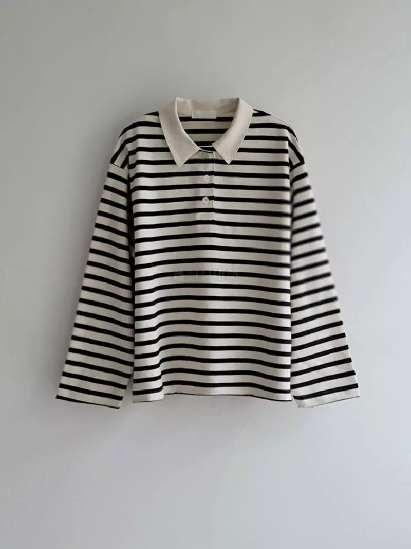 Jshop - Korean Women Fashion - #momslook - Tech Collar Tee - 9