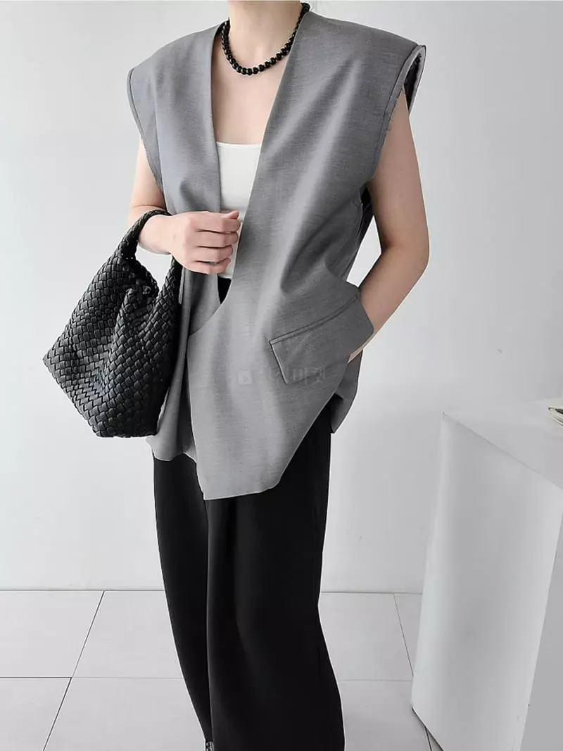Jshop - Korean Women Fashion - #momslook - Ash Vest - 4