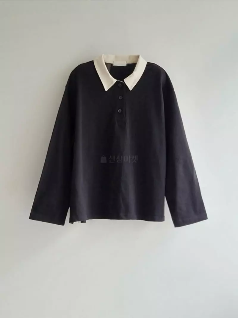 Jshop - Korean Women Fashion - #womensfashion - Tech Collar Tee - 12