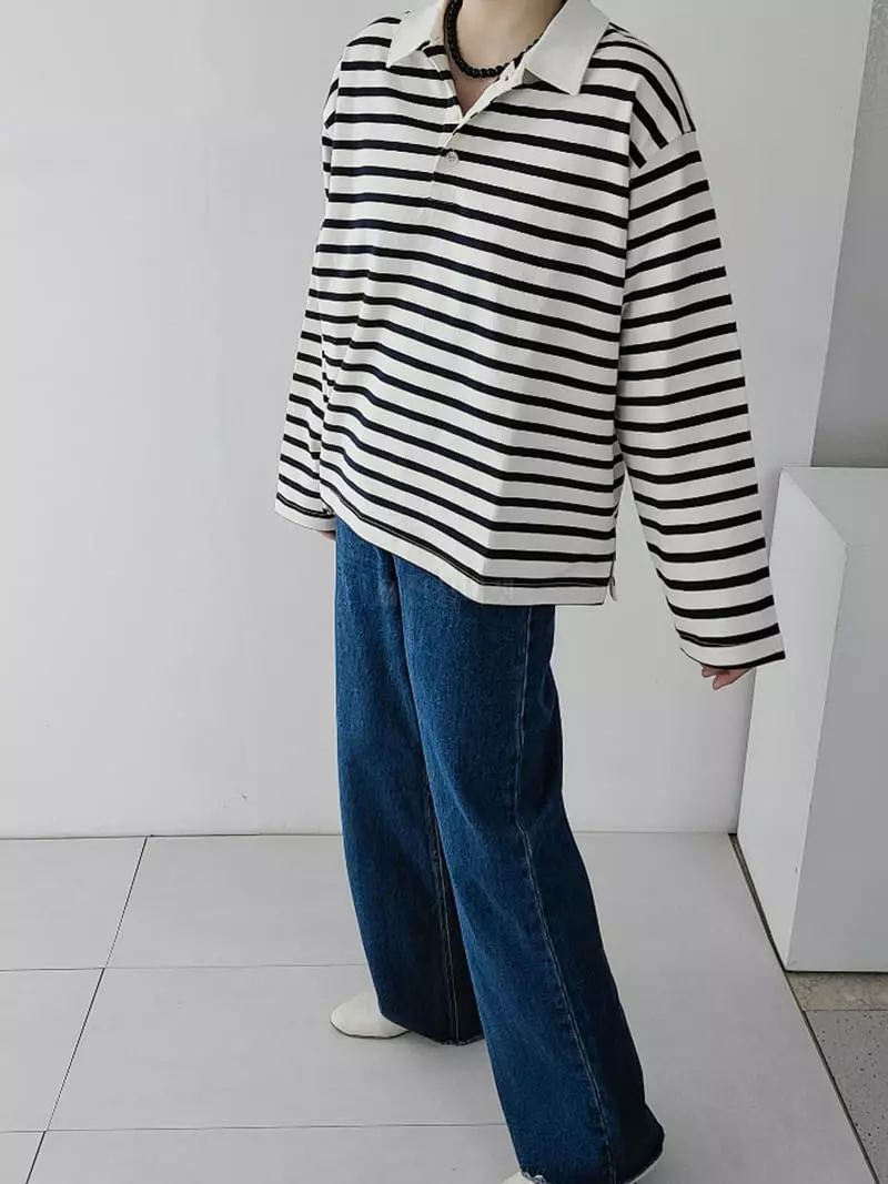 Jshop - Korean Women Fashion - #momslook - Tech Collar Tee - 4