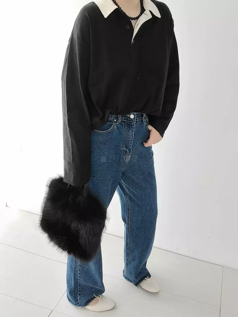 Jshop - Korean Women Fashion - #womensfashion - Tech Collar Tee - 6