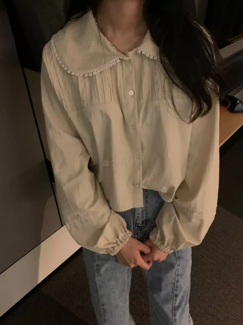 Jupiter - Korean Women Fashion - #momslook - Wind Collar Blouse - 3
