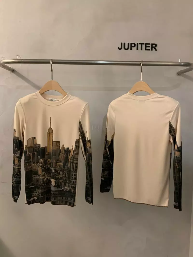 Jupiter - Korean Women Fashion - #momslook - Bliding Tee - 2