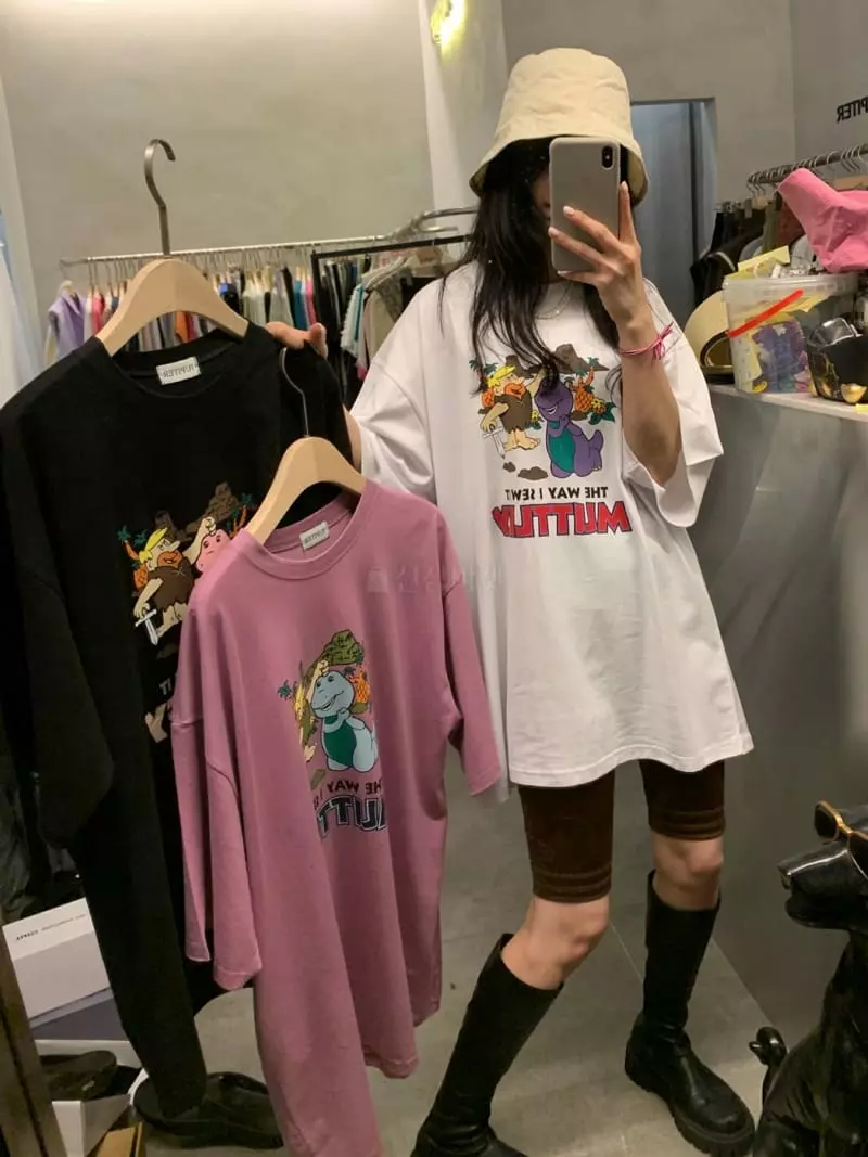Jupiter - Korean Women Fashion - #momslook - Dino Tee - 5