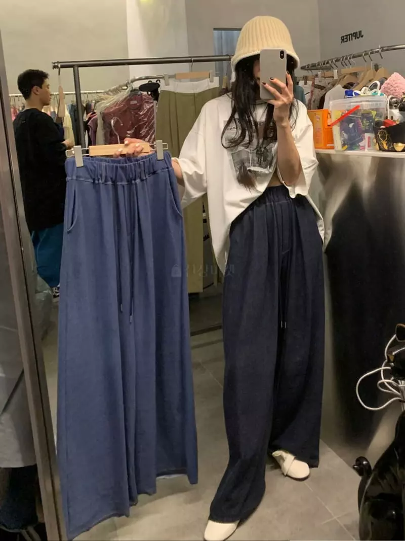 Jupiter - Korean Women Fashion - #vintagekidsstyle - Denim Pants - 4