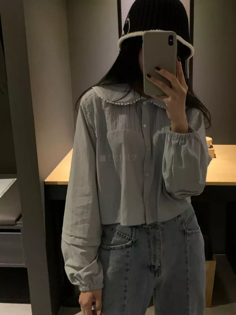 Jupiter - Korean Women Fashion - #momslook - Wind Collar Blouse - 4